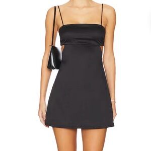 More to Come Black Spaghetti-Strap Mini Dress - Size M